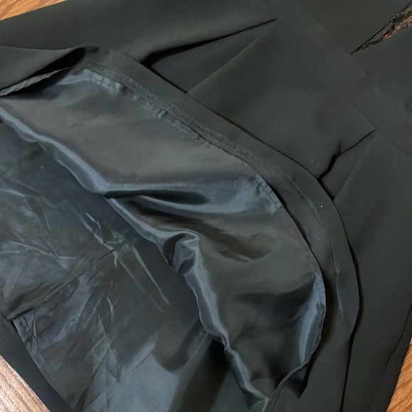 BCBGeneration cocktail V lace insert flare mini dress black deep V back size 6 - Picture 17 of 17